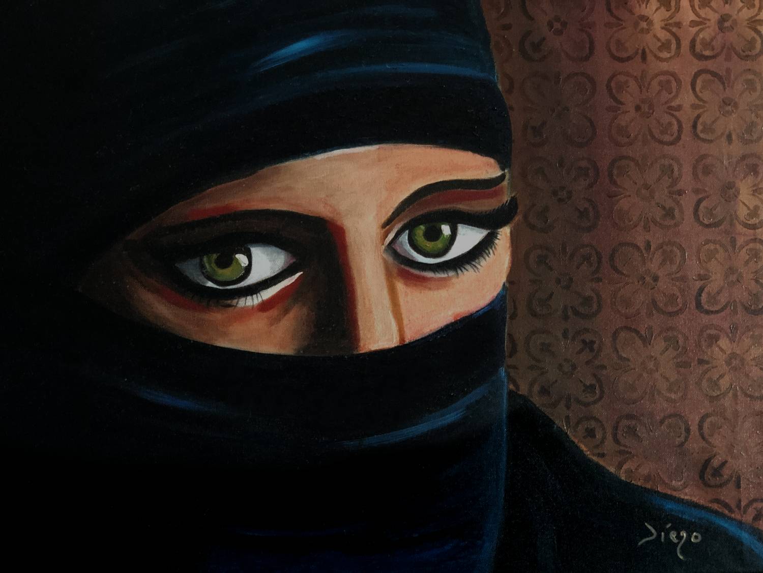 "Shari'a" Oil on canvas by Diego Besozzi